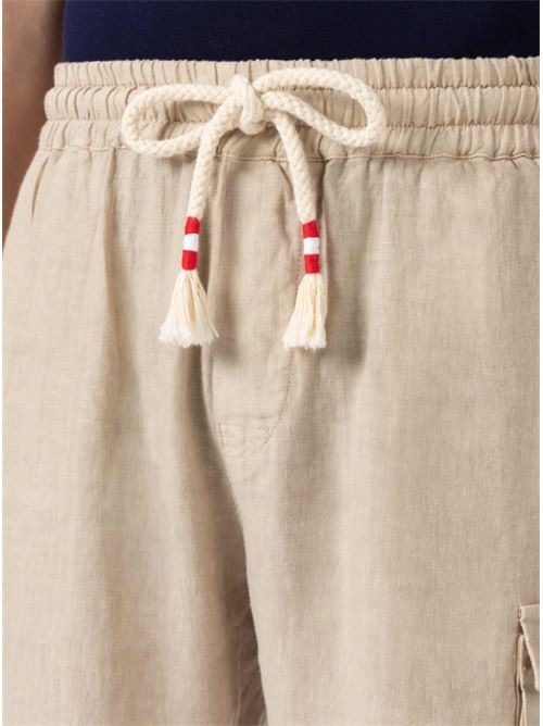 bermuda chinos with side pocket MC2 SAINT BARTH | MARSEILLE-00275HLINEN 11 BEIGE